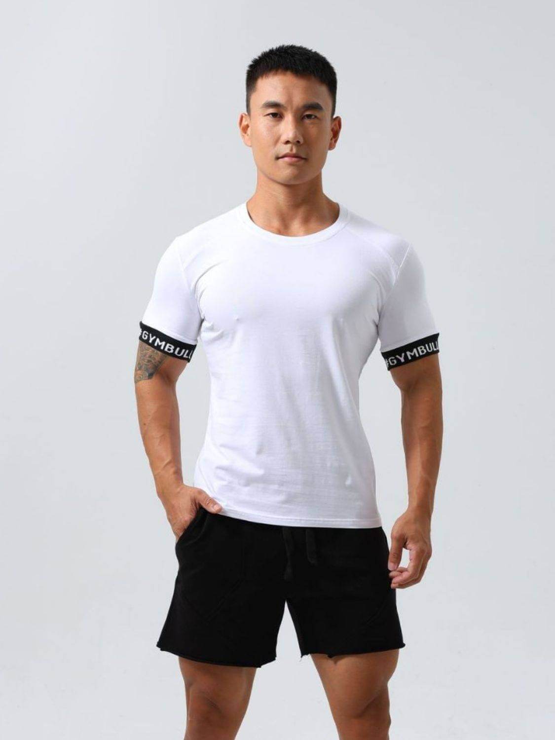 Men's Round Neck Contrast Short Sleeve T-Shirt