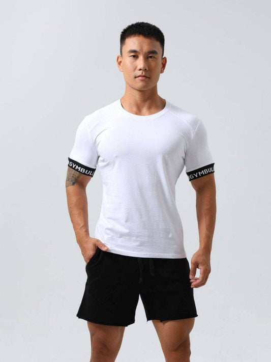 Men's Round Neck Contrast Short Sleeve T-Shirt