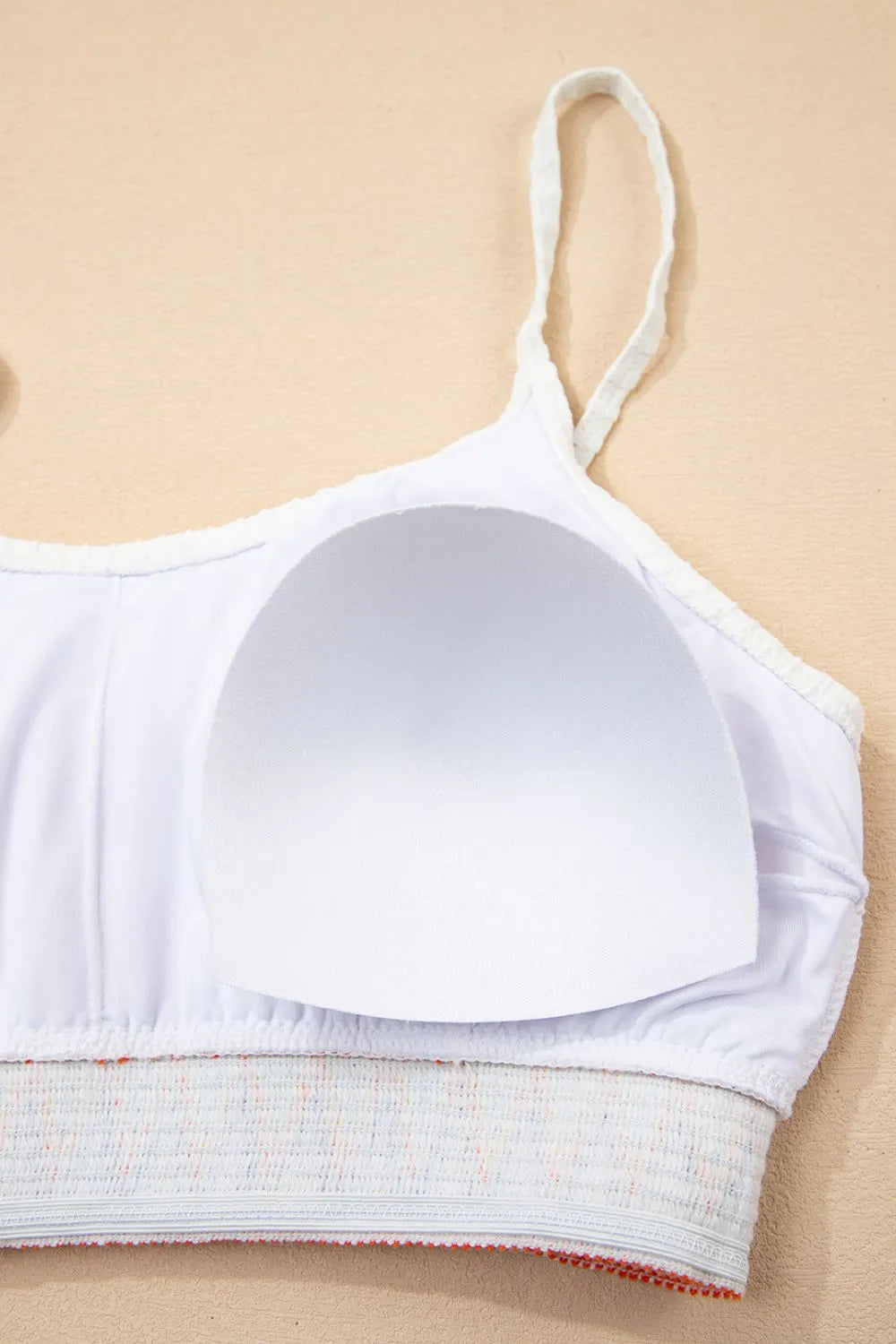 Textured Contrast Banding Bikini High Waist 2pcs Swimsuit