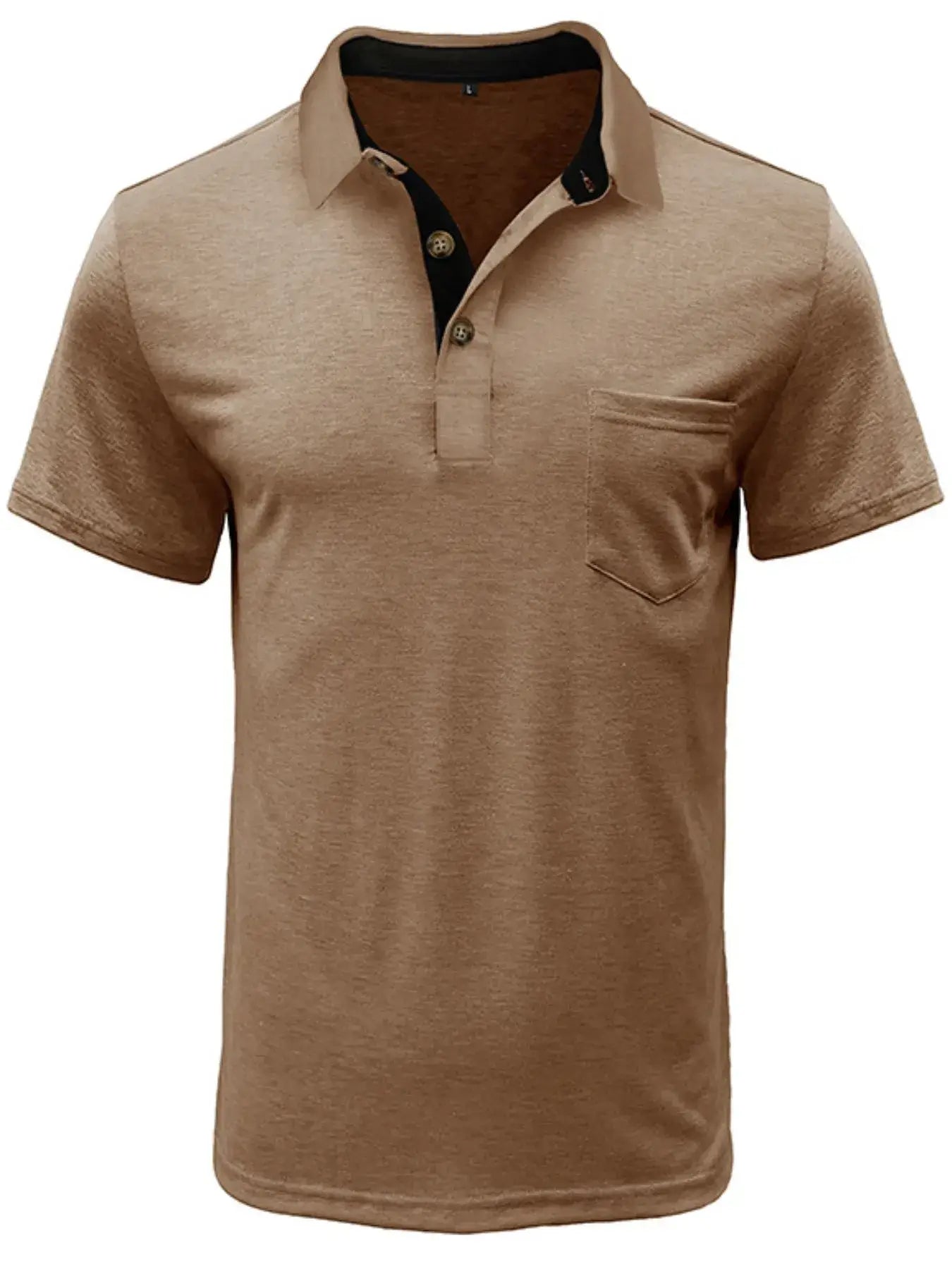 Men's Full Size Classic Heathered Pocket Polo Shirt Plus Size