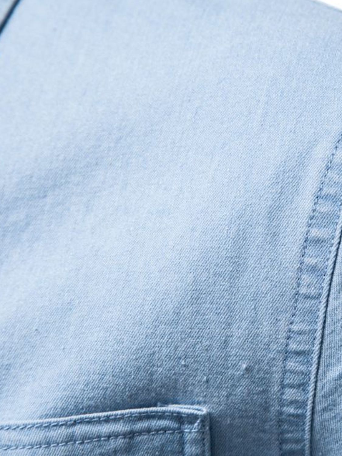 Men's Collared Neck Long Sleeve Denim Shirt - Clothes For Her Online Store
