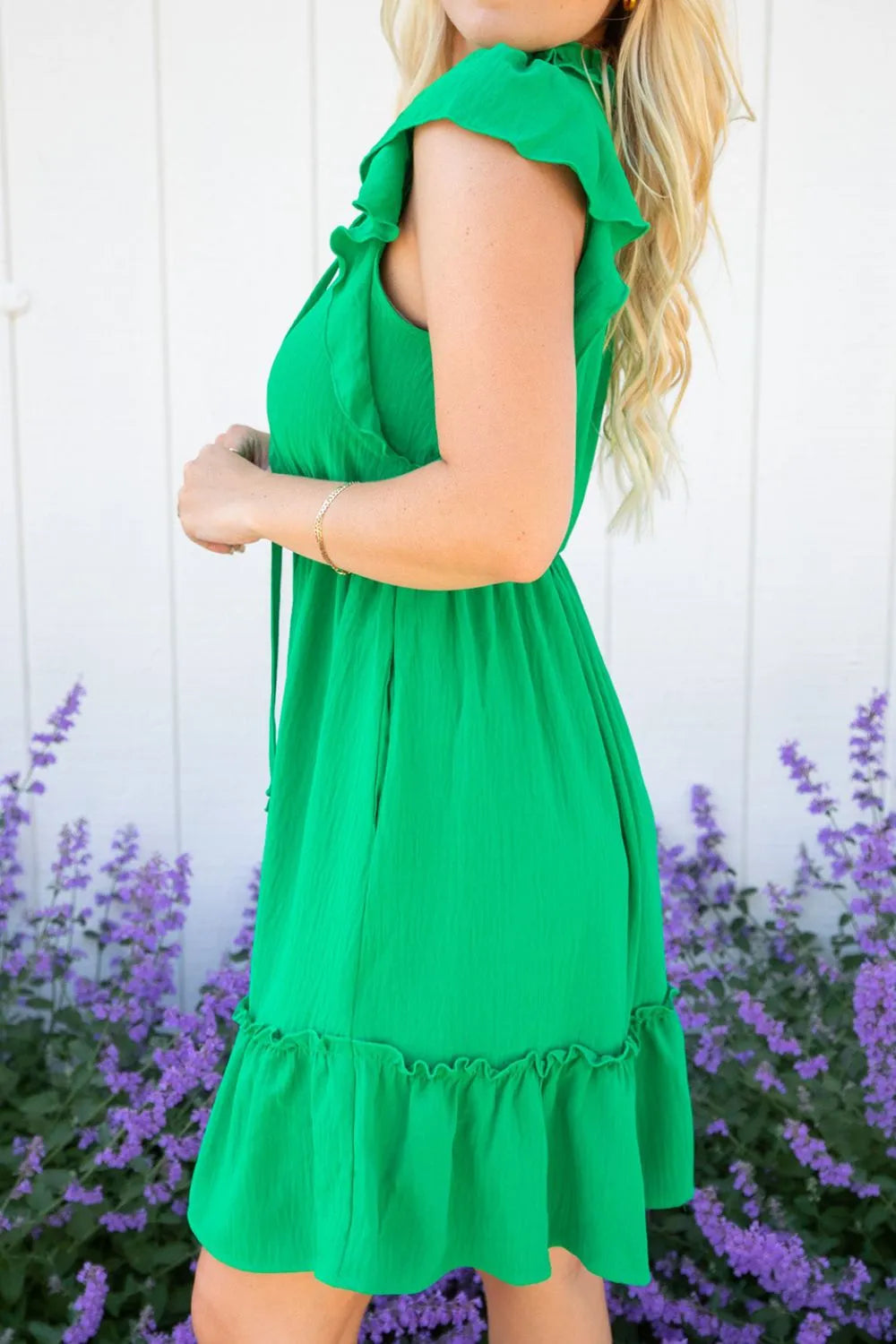 Ruffled Sleeveless Mini Dress