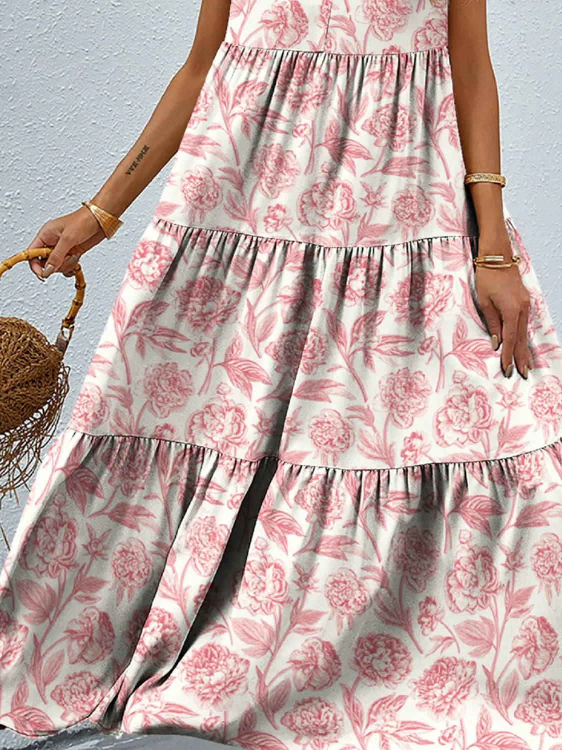 Floral Tiered Maxi Tank Dress