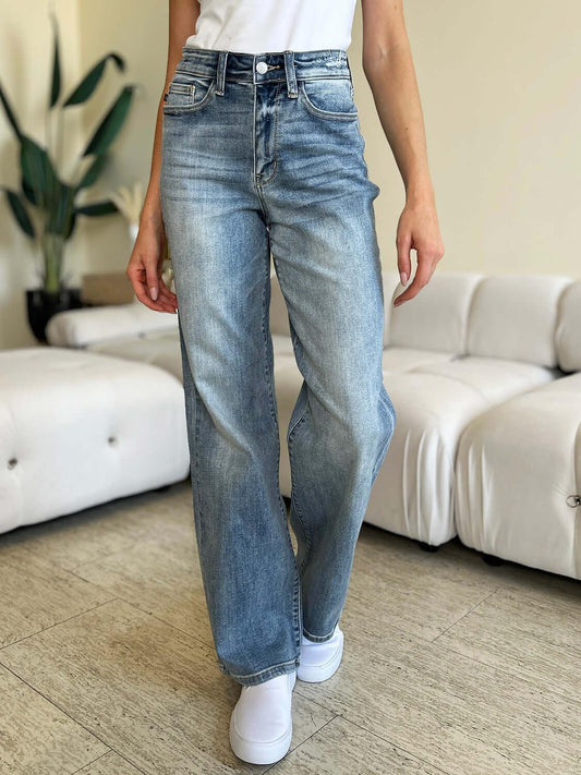 Judy Blue Full Size High Waist Straight Jeans - Clothes For Her Online Store