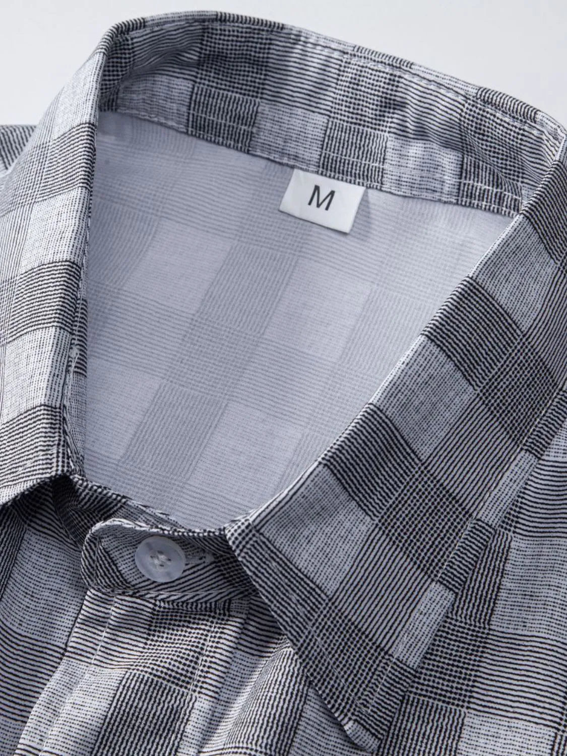 Men's Plus Size Casual Plaid Short Sleeve Button-Down Shirt