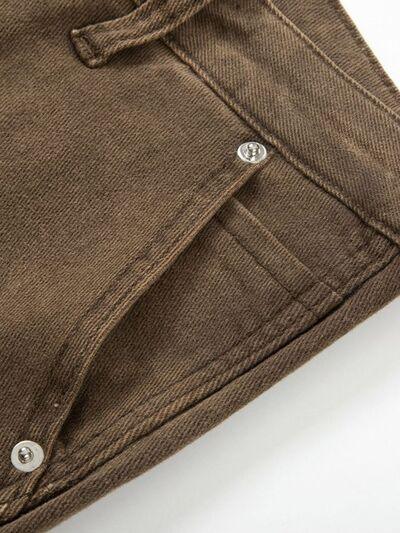 Men's Color Block Jeans with Pockets