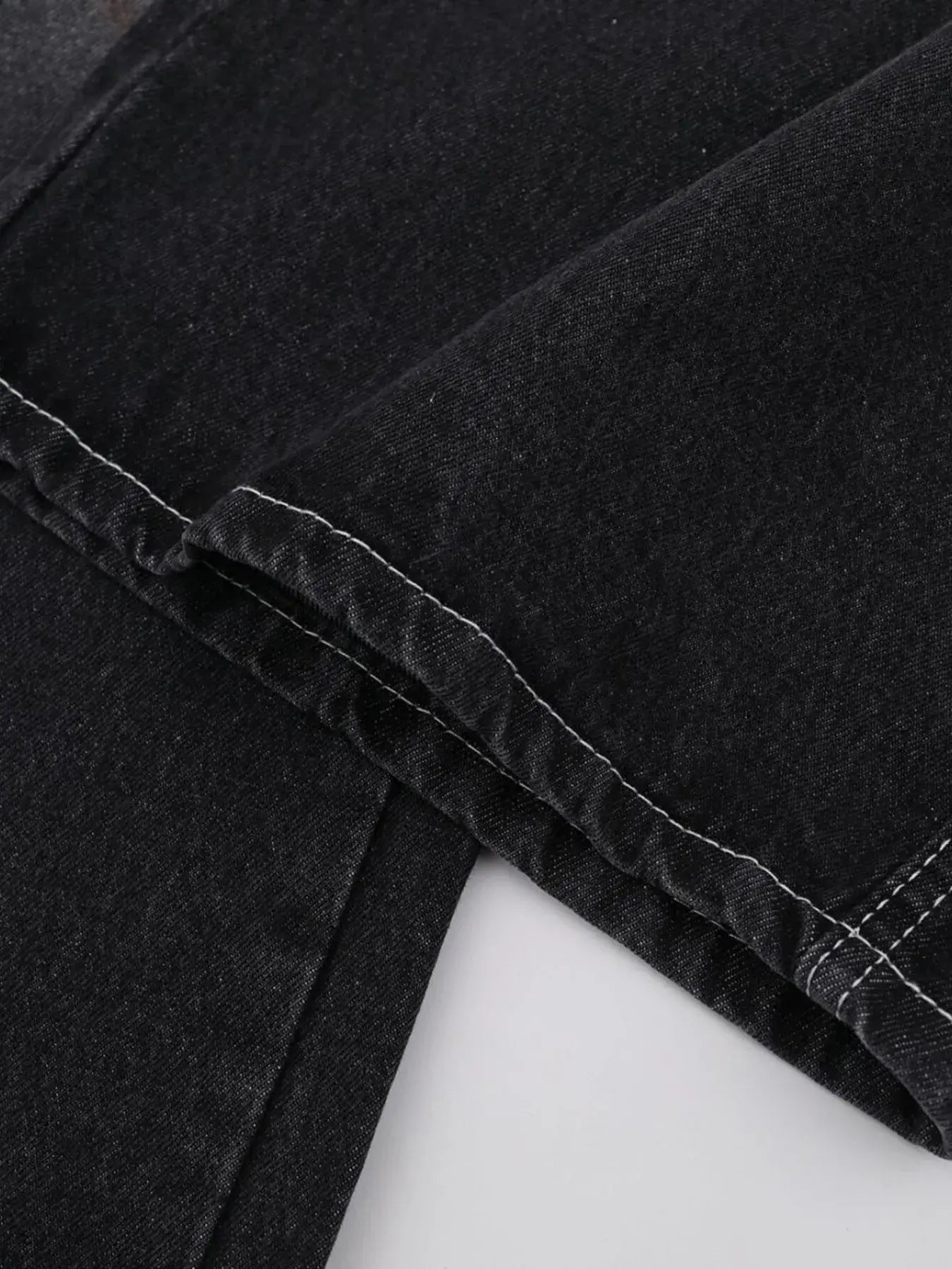 Men's Vintage Washed Wide Leg Denim Jeans