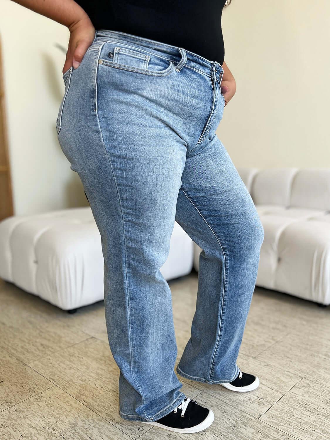 Judy Blue Full Size High Waist Straight Jeans - Clothes For Her Online Store