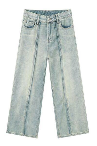 Wide Leg Jeans with Pockets