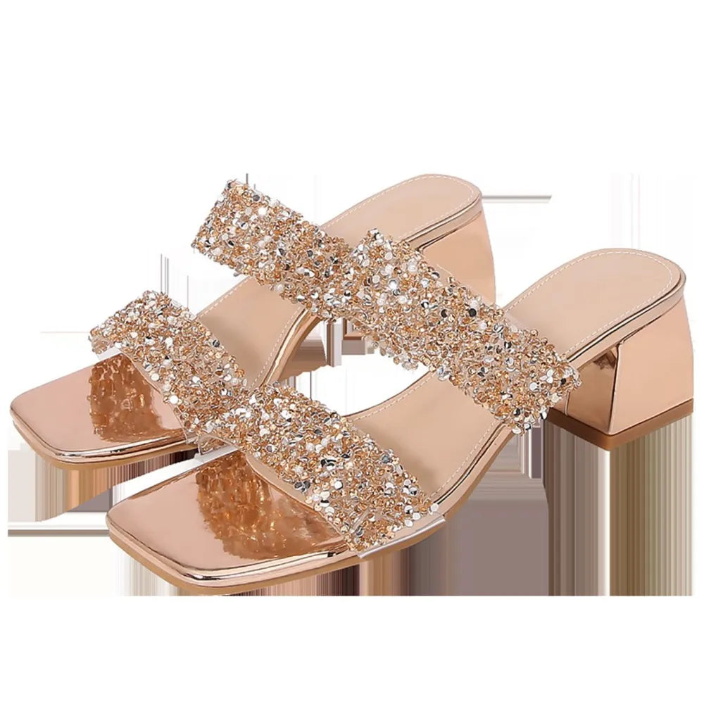 Open Toe Block Heels Sandals
