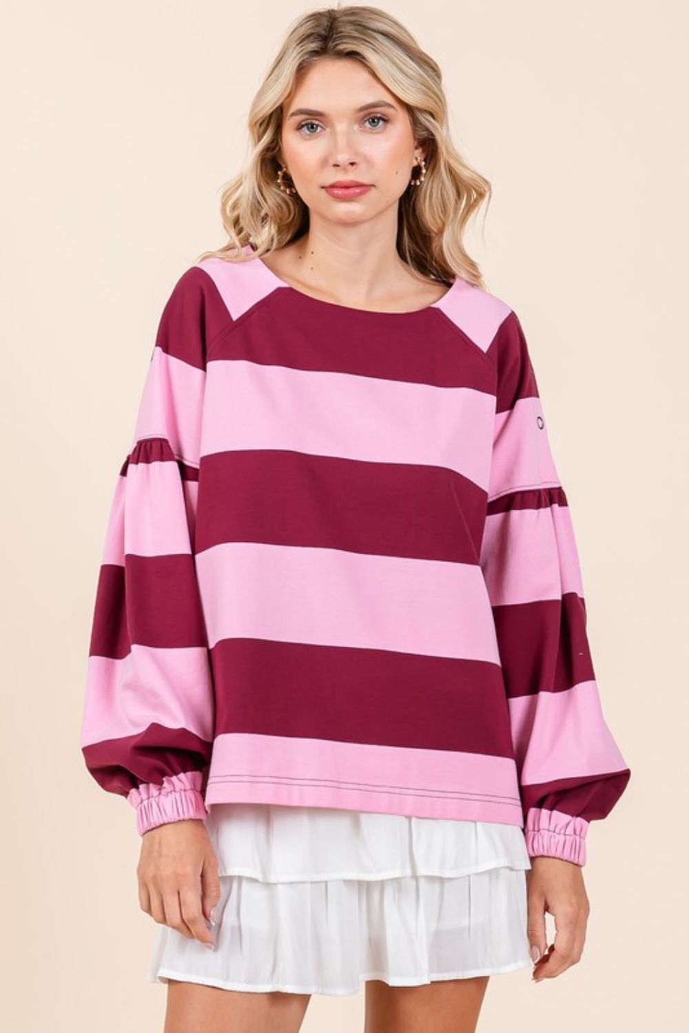 Mittoshop Striped Snap Shoulder Long Sleeve T-Shirt - Clothes For Her Online Store