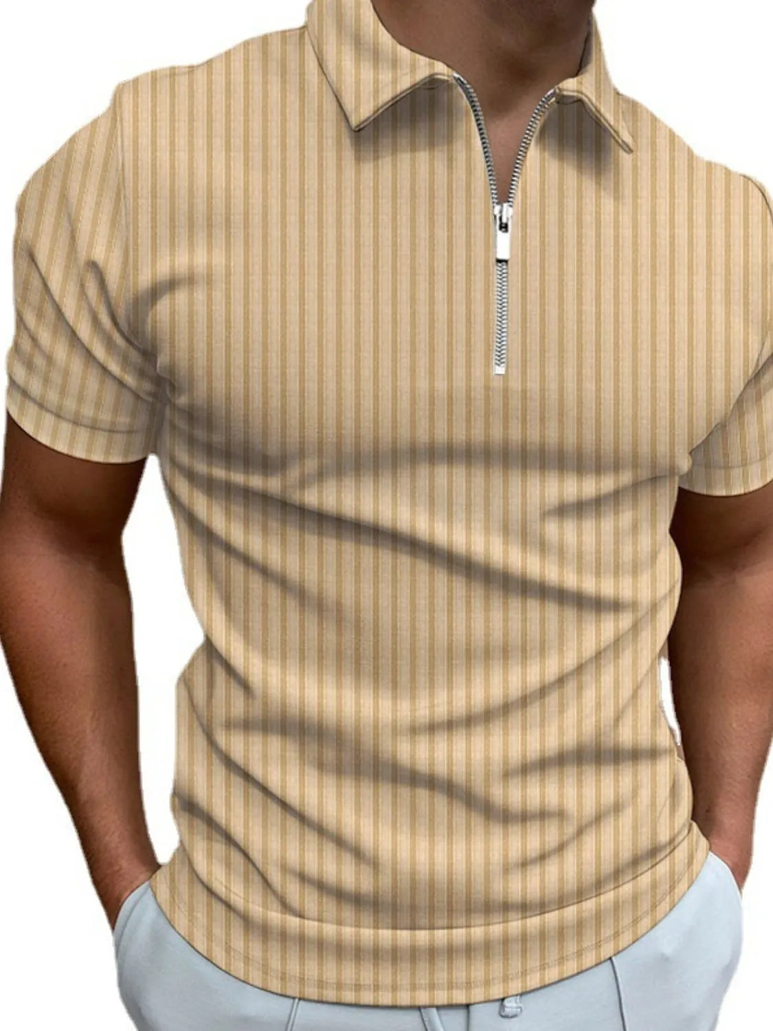 Men's Full Size Collared Neck Short Sleeve Polo Plus Size