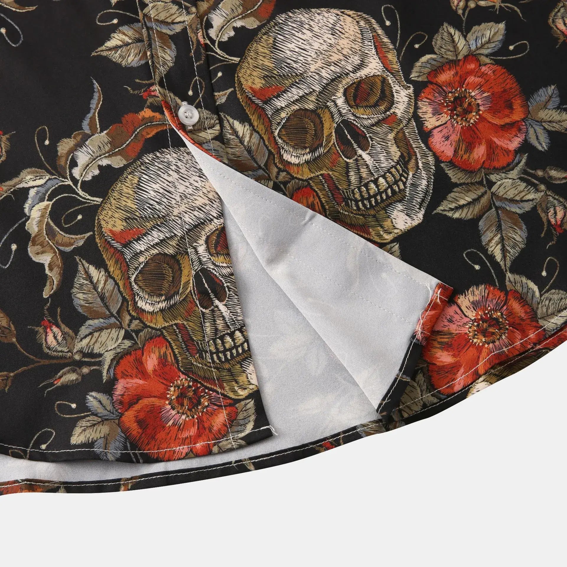 Men's Full Size Printed Short Sleeve Casual Shirt Plus Size