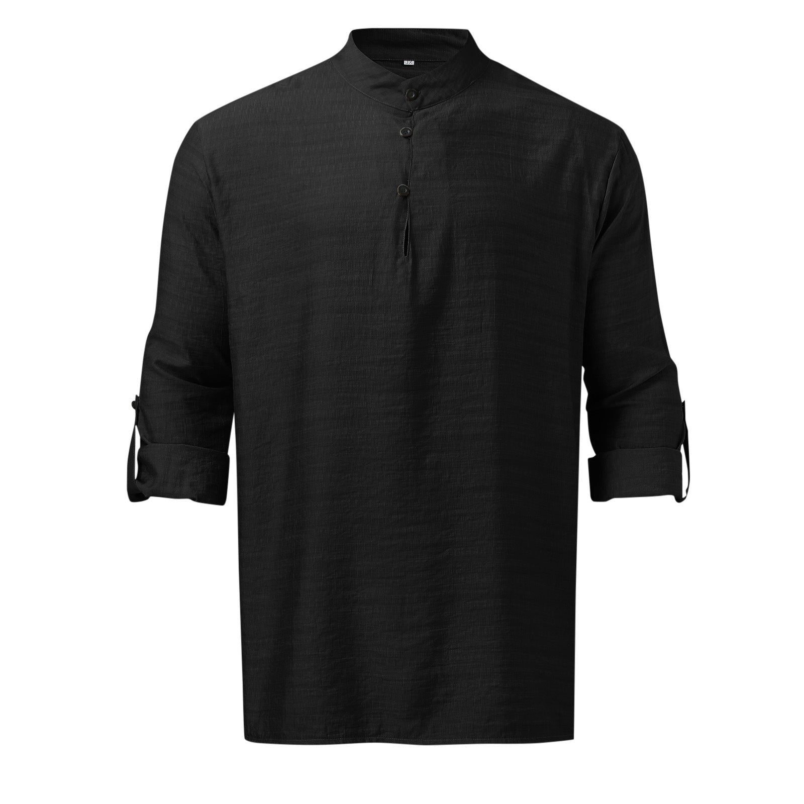 Men's Full Size Half Button Long Sleeve Shirt Plus Size - Clothes For Her Online Store