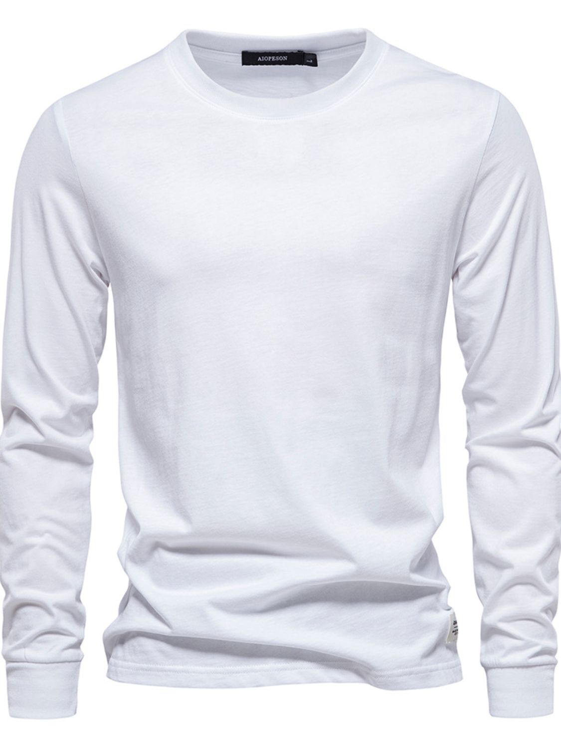 Men's Full Size Round Neck Long Sleeve T-Shirt Plus Size