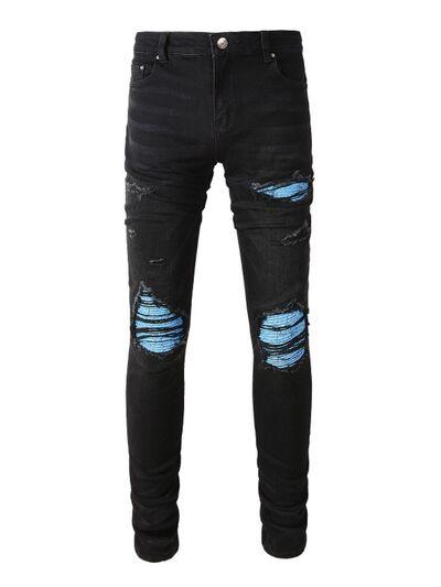 Men's Distressed Skinny Jeans - Clothes For Her Online Store