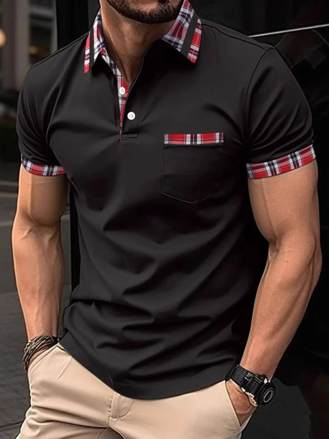 Men's Full Size Collared Neck Short Sleeve Polo Plus Size