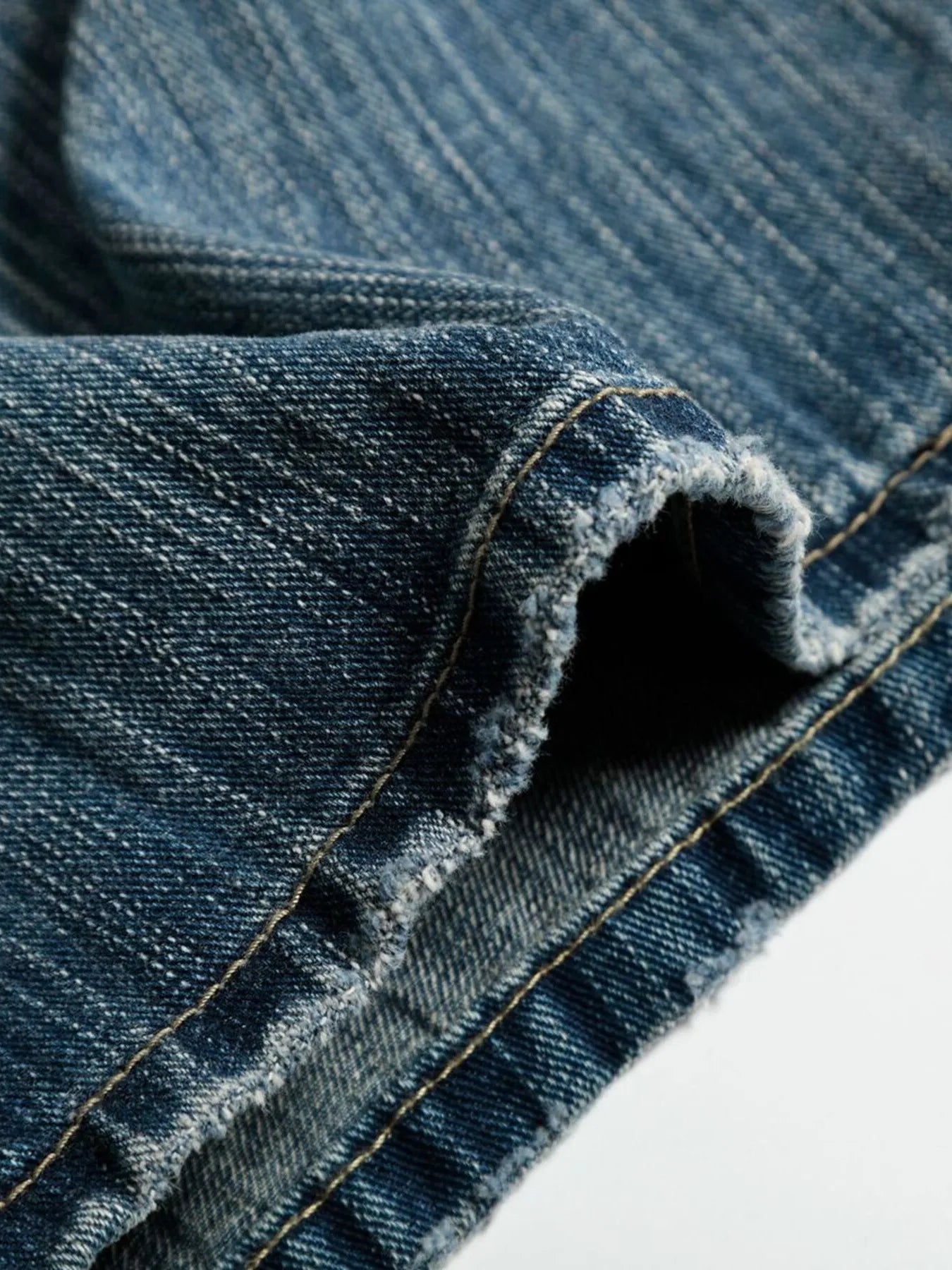 Men's Vintage Wide Leg Pearl Detail Jeans