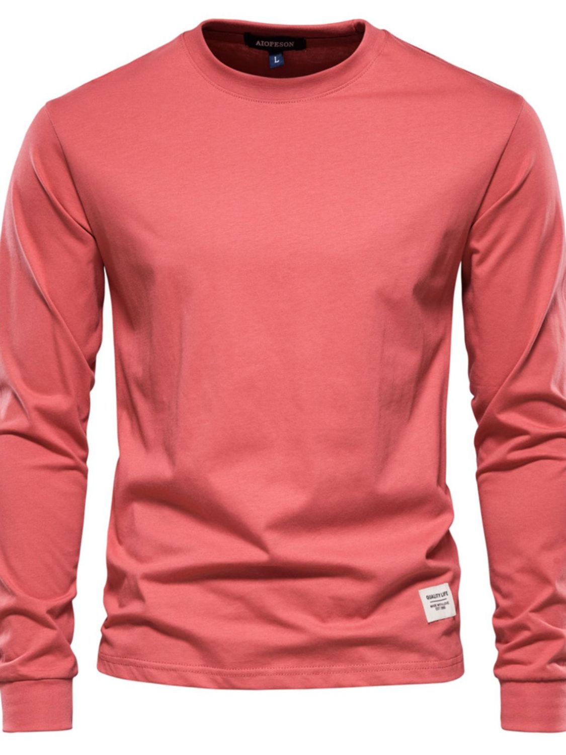 Men's Full Size Round Neck Long Sleeve T-Shirt Plus Size