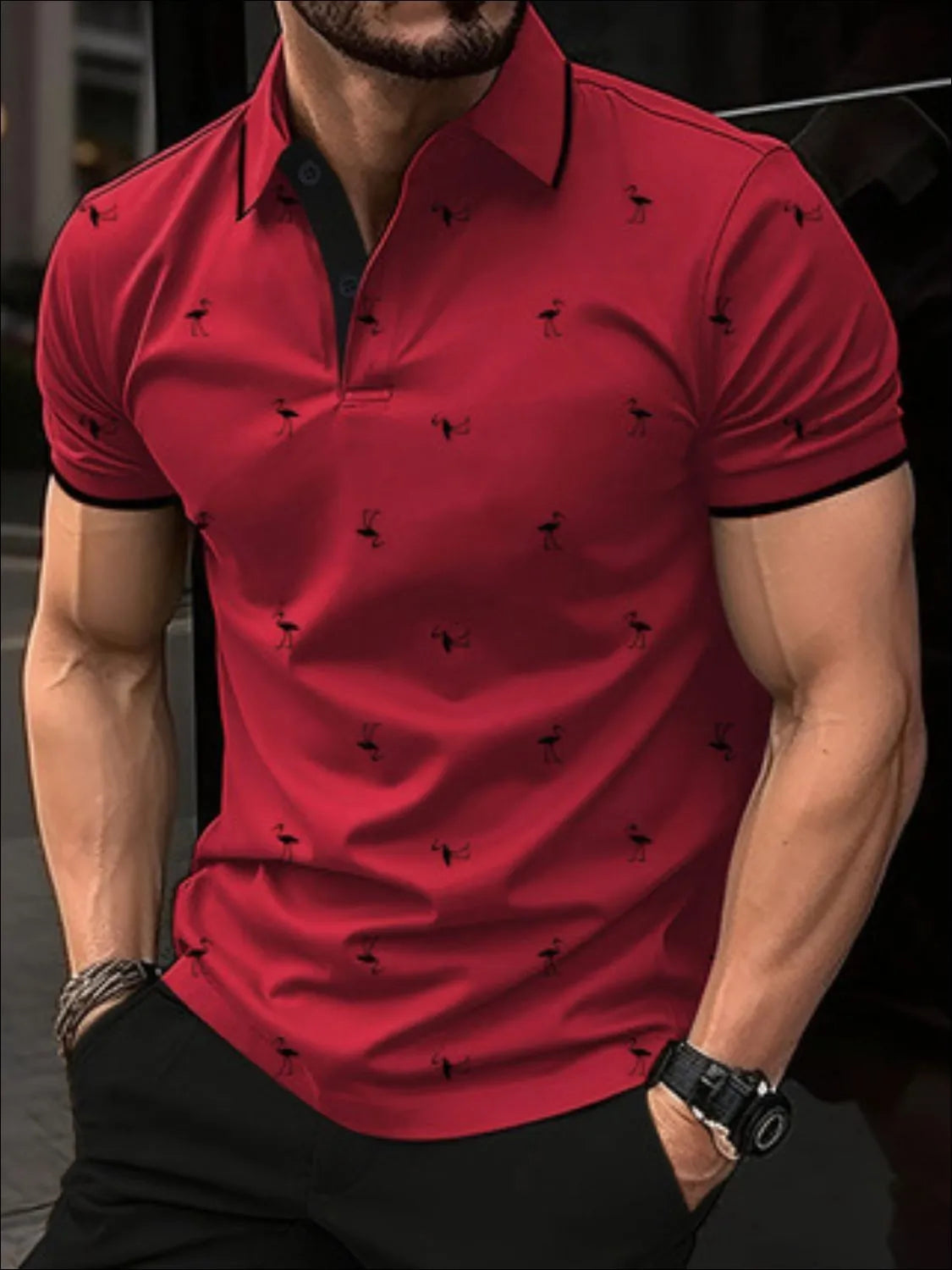 Men's Full Size Collared Neck Short Sleeve Polo Plus Size