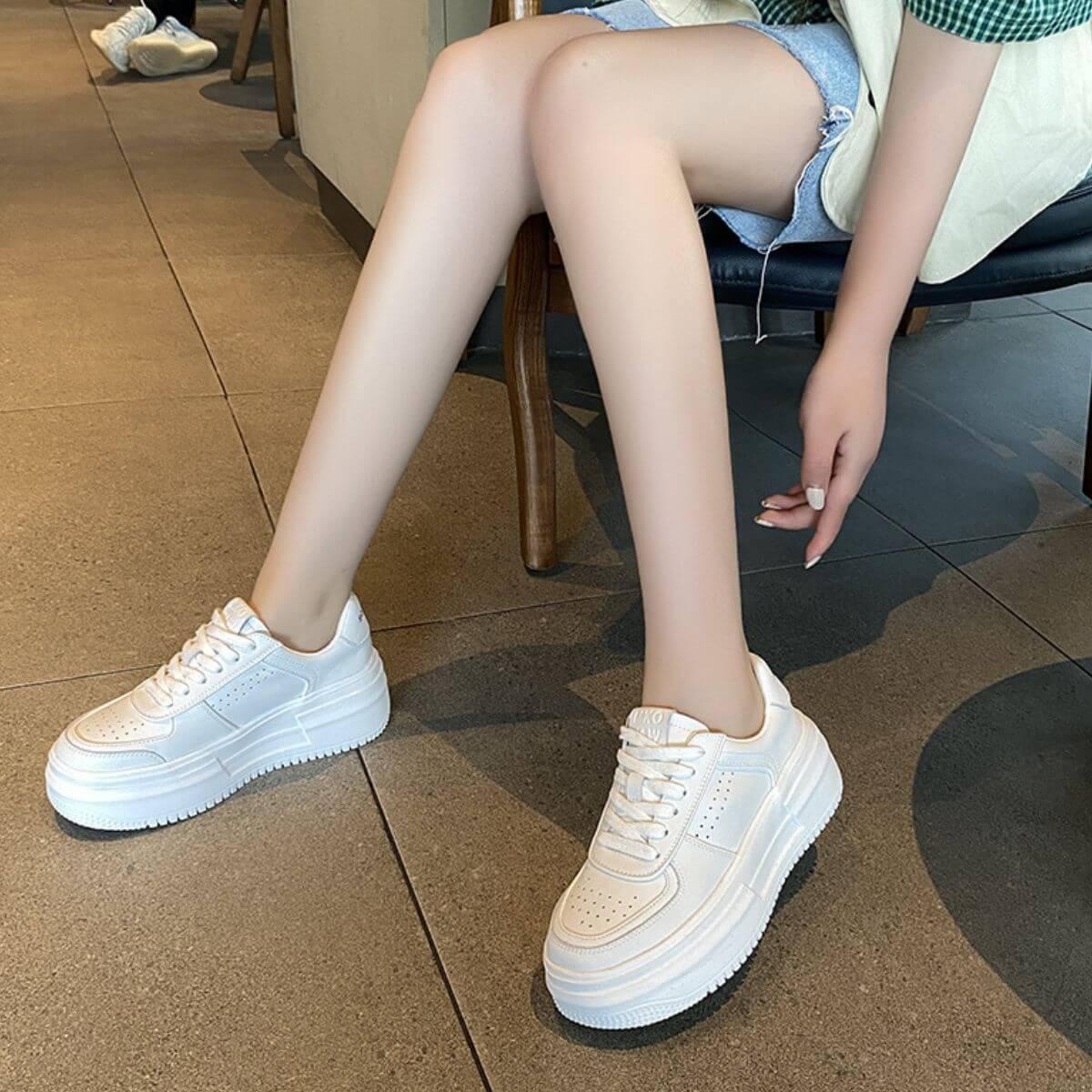 Lace Up Platform Sneakers - Clothes For Her Online Store
