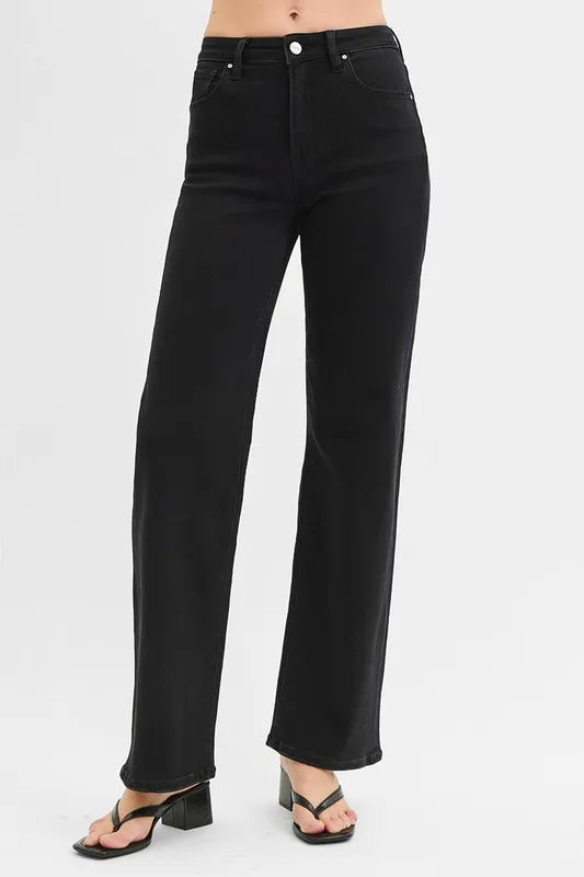 RISEN High Rise Wide Jeans