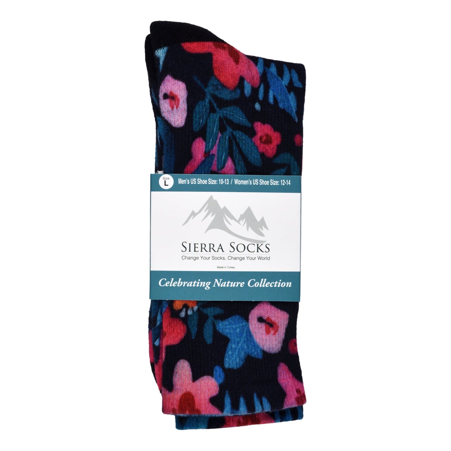 Sierra Socks Flower Patch Pattern CoolMax Socks, Nature Collection for