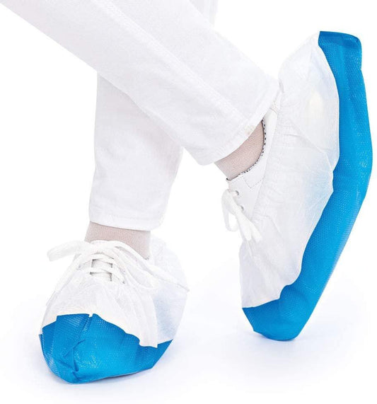 Disposable Shoe Covers. Pack of 50 White Shoe Covers for Indoors with