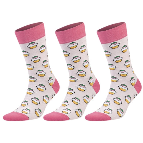 Colorful Casual Funny Cotton Crew Socks for Men and Women 3 Pairs