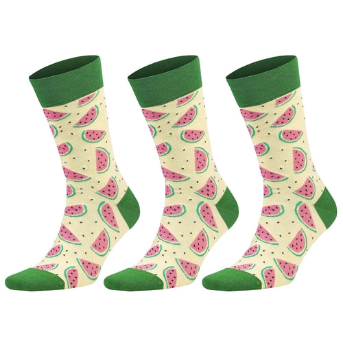 Colorful Casual Funny Cotton Crew Socks for Men and Women 3 Pairs