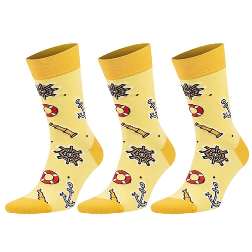 Colorful Casual Funny Cotton Crew Socks for Men and Women 3 Pairs