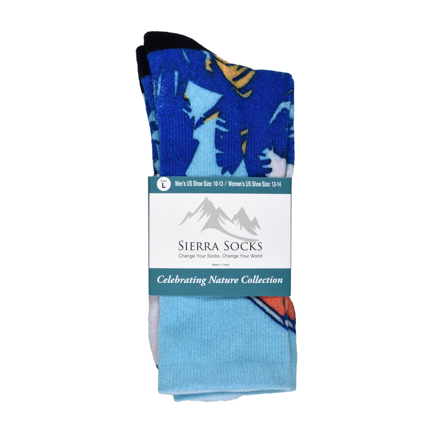 Sierra Socks Gliding Through Paradise Pattern CoolMax Socks, Nature