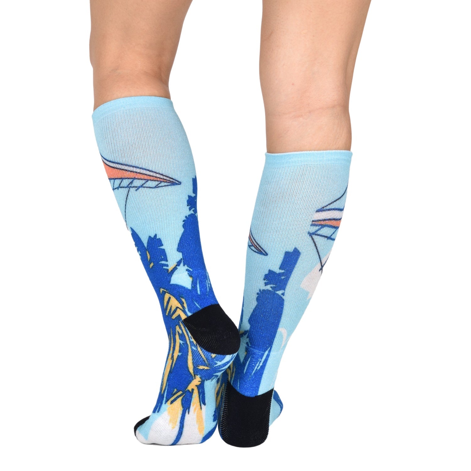 Sierra Socks Gliding Through Paradise Pattern CoolMax Socks, Nature