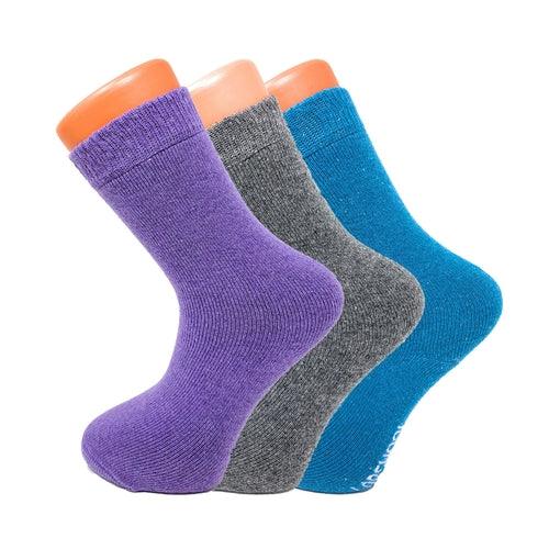 3 Pairs Women's Thermal Wool Crew Socks for Winter Size 5-7 Cozy and