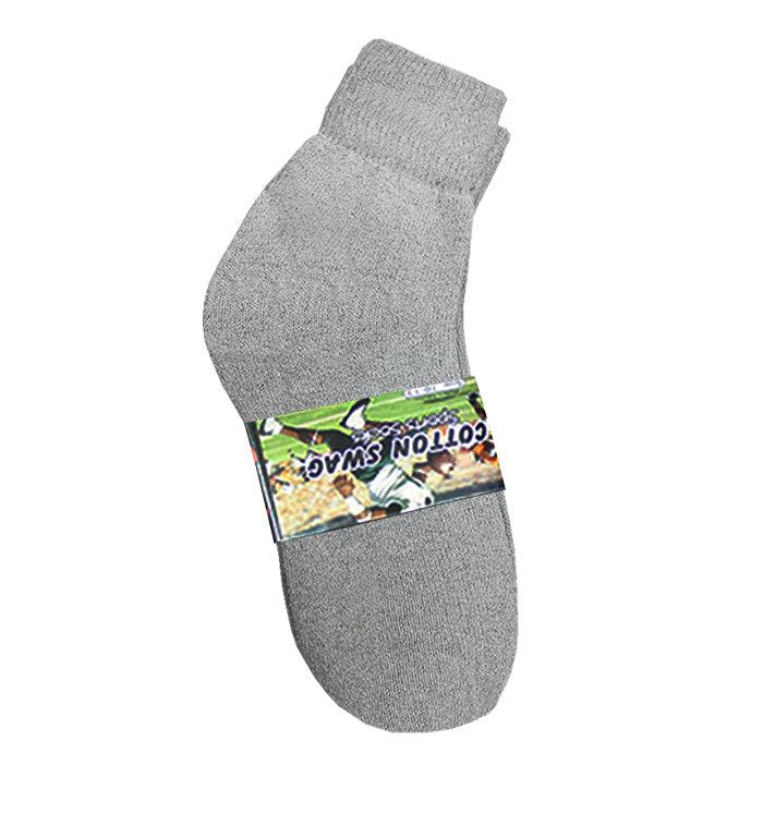 Men's Irregular Ankle Socks - Grey, 10-13, 3 Pack