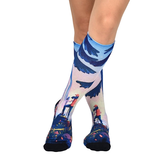 Sierra Socks Morning Hike Pattern CoolMax Socks, Nature Collection for