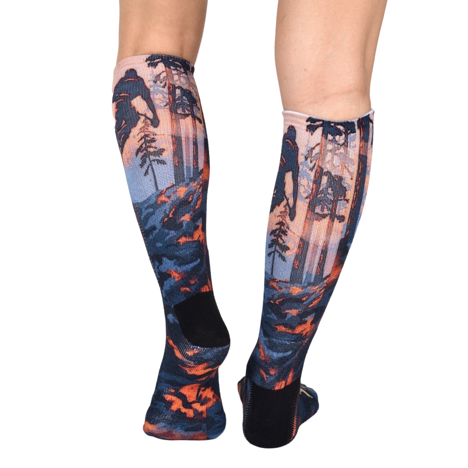 Sierra Socks Mud Bike Pattern CoolMax Socks, Nature Collection for Men