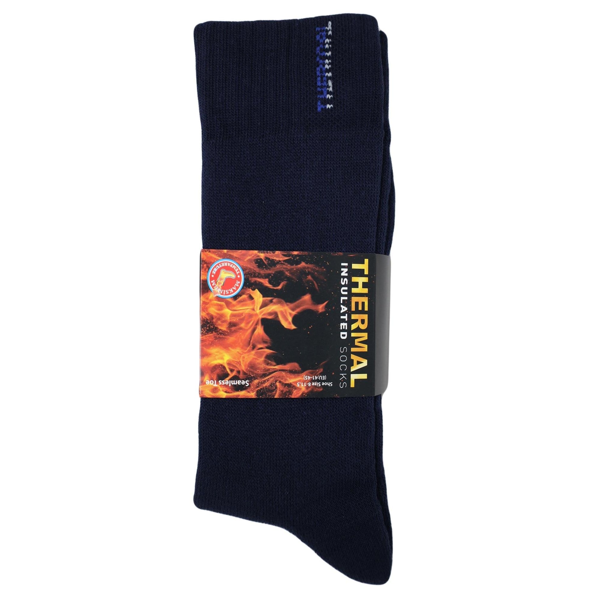 Thermal Insulated Socks for Men Seamless Toe Reinforced Heel Size