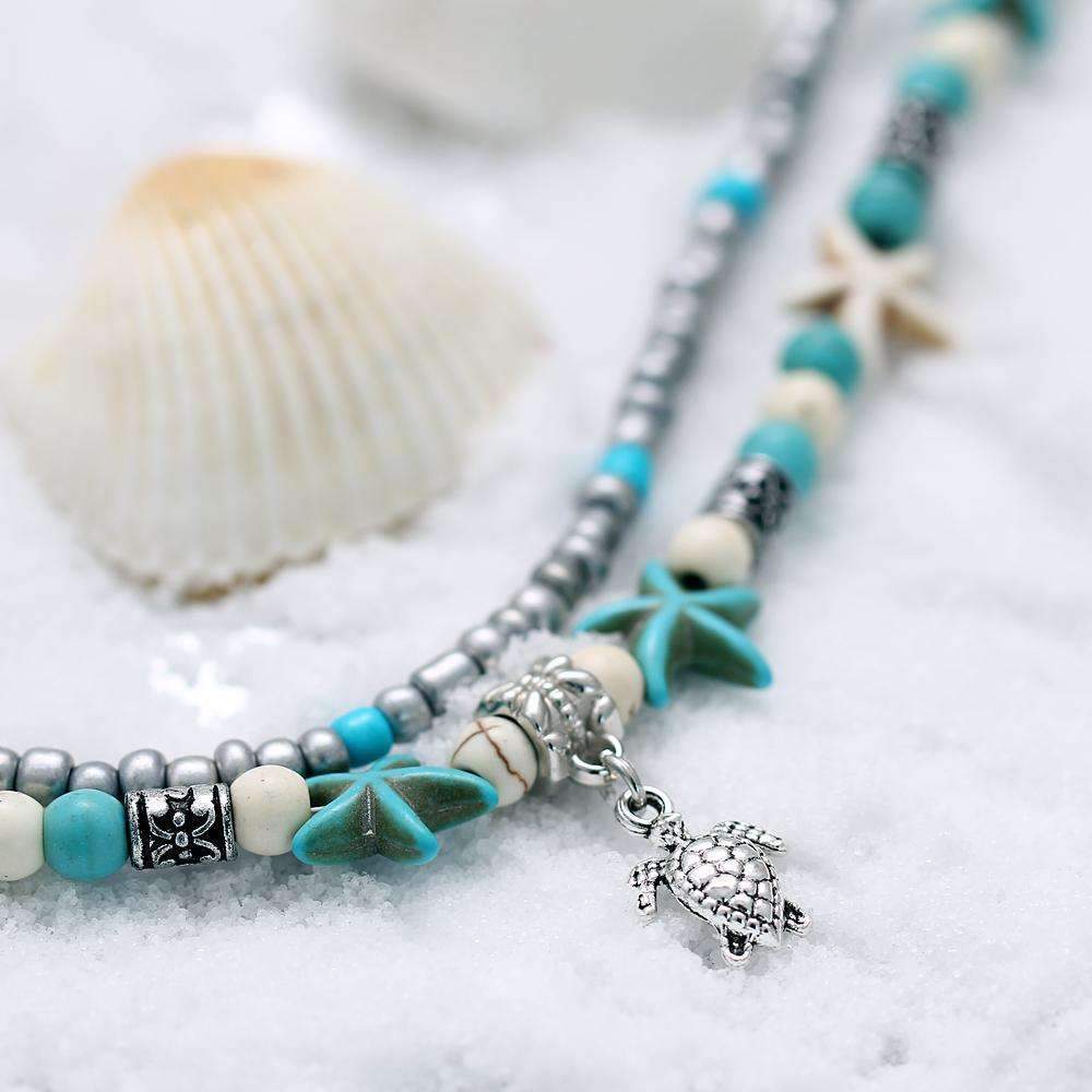 Ocean Theme Double Layer Anklet