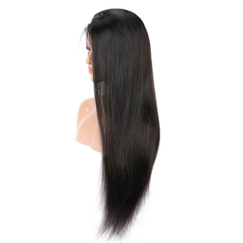 Straight Hair 13x6 Transparent Lace Frontal Brazilian Human Hair WigsBrand Name: Beumax Hair Material: Remy Human Hair Texture: Straight Weight: 180% is 270g and 200% is 380g Model Number: 13x6 hd lace closure wig Cap Size: Average Size Color: Natural Bla