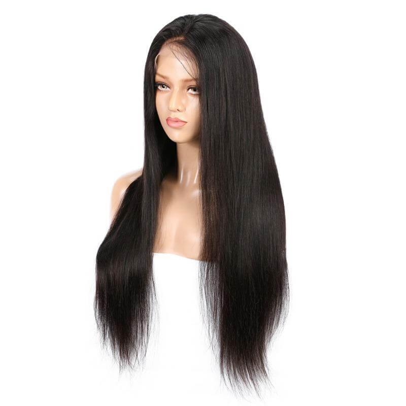 Straight Hair 13x6 Transparent Lace Frontal Brazilian Human Hair WigsBrand Name: Beumax Hair Material: Remy Human Hair Texture: Straight Weight: 180% is 270g and 200% is 380g Model Number: 13x6 hd lace closure wig Cap Size: Average Size Color: Natural Bla