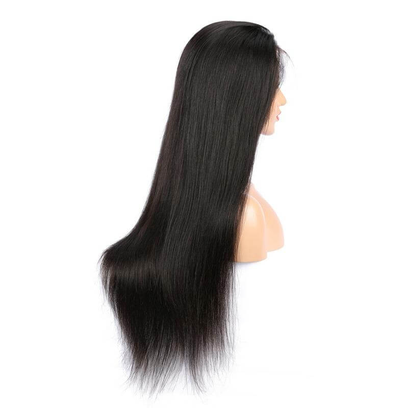 Straight Hair 13x6 Transparent Lace Frontal Brazilian Human Hair WigsBrand Name: Beumax Hair Material: Remy Human Hair Texture: Straight Weight: 180% is 270g and 200% is 380g Model Number: 13x6 hd lace closure wig Cap Size: Average Size Color: Natural Bla