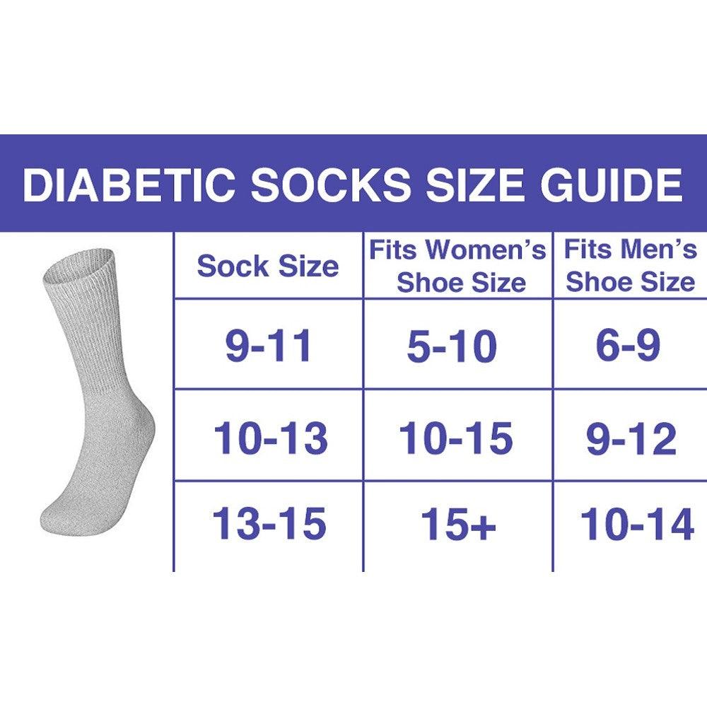 PBG 6 Pairs Physician-Approved Diabetic Compression Non Binding Socks