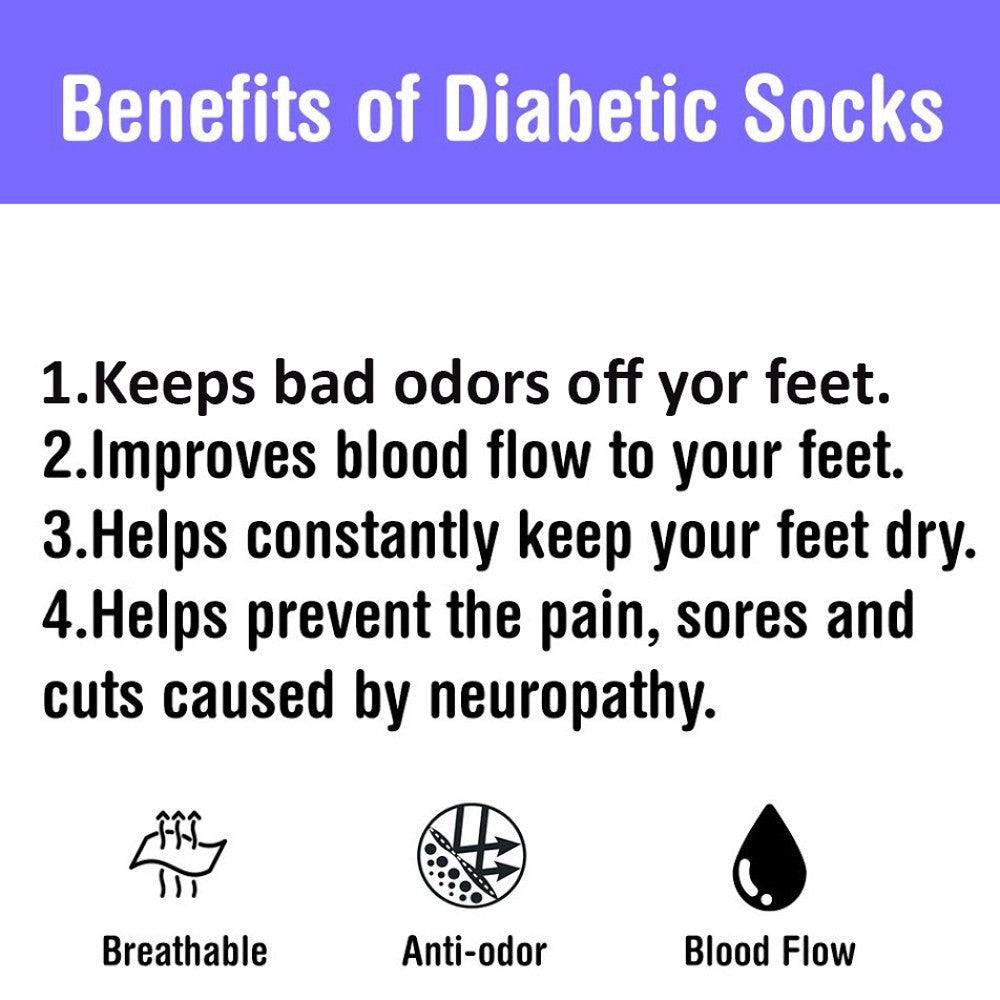 PBG 6 Pairs Physician-Approved Diabetic Compression Non Binding Socks