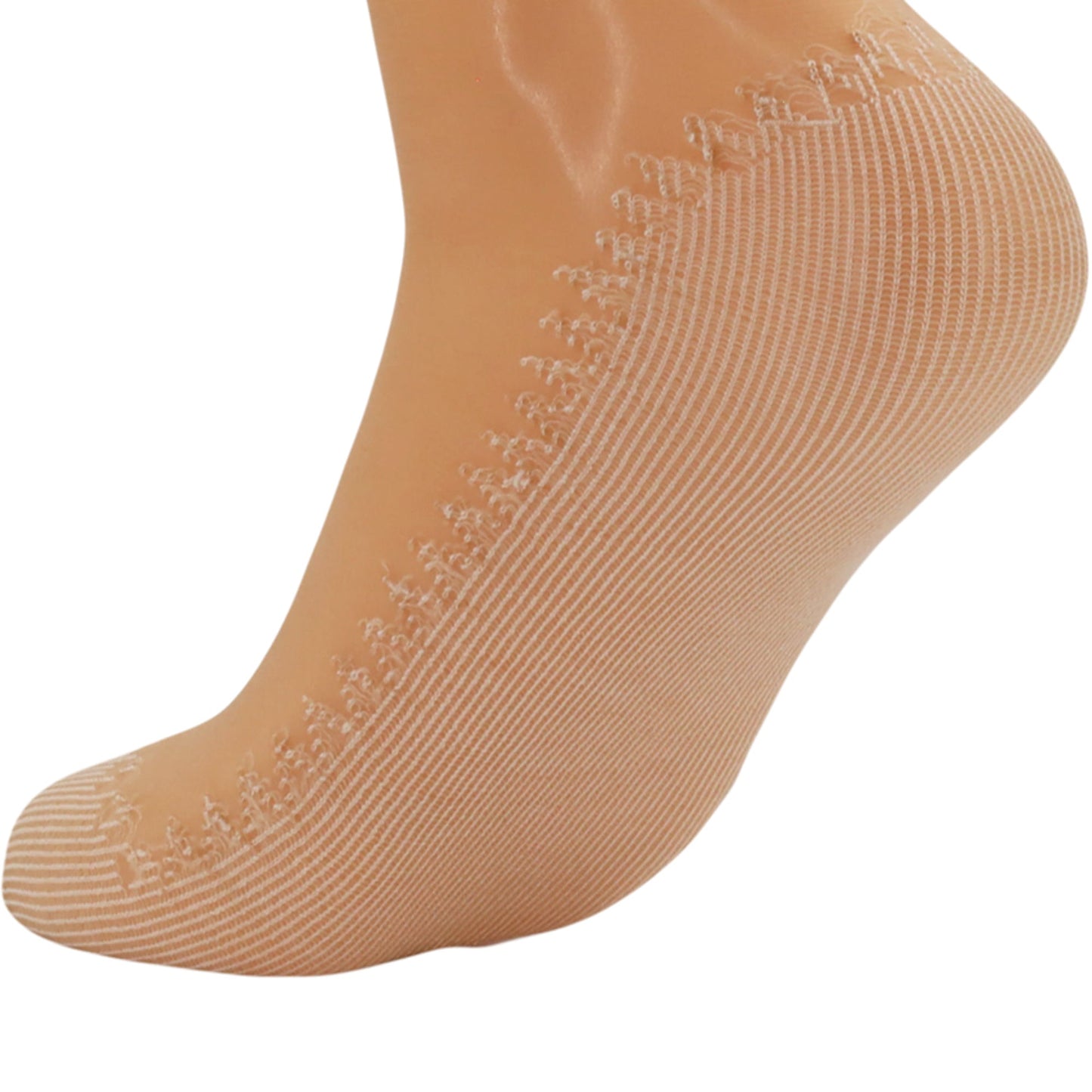 3 Pairs Women's Anti-Slip Sheer Ankle Socks with Cotton Sole and