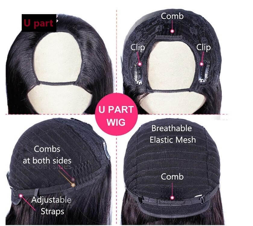 Short Bob U Part Wig Human Hair Jerry Curl Brazilian Remy Glueless WigBrand Name: BeumaxWigs Length: longWeight: 180% is 230g, 200% is 300g2A Double DrawnLace Wig Type: Lace Part Material Grade: Remy HairMaterial: Human HairMade Method: Machine MadeCan Be