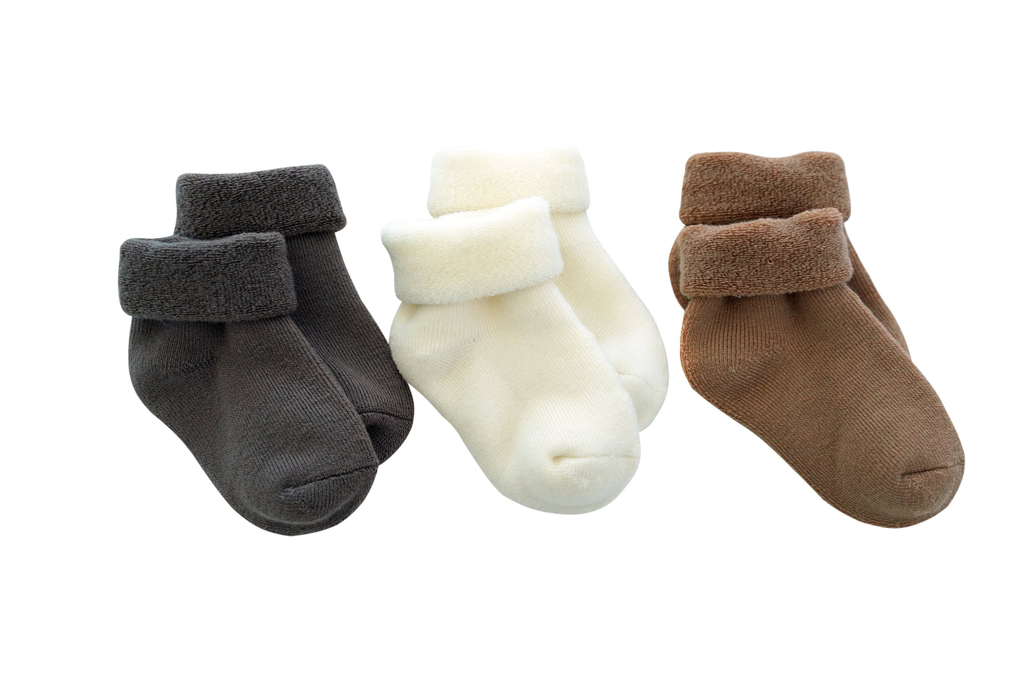 tittimitti® 75% Merino Wool Baby Toddler Terry Socks 3-Pack