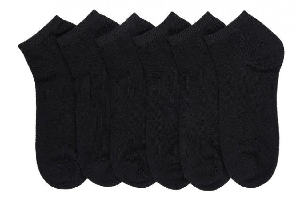 Adult Unisex Black Lightweight Low Cut Socks - Size 9-11