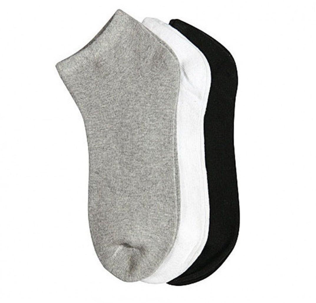 Men's Ankle Socks - Assorted Colors, 10-13, 3 Pack