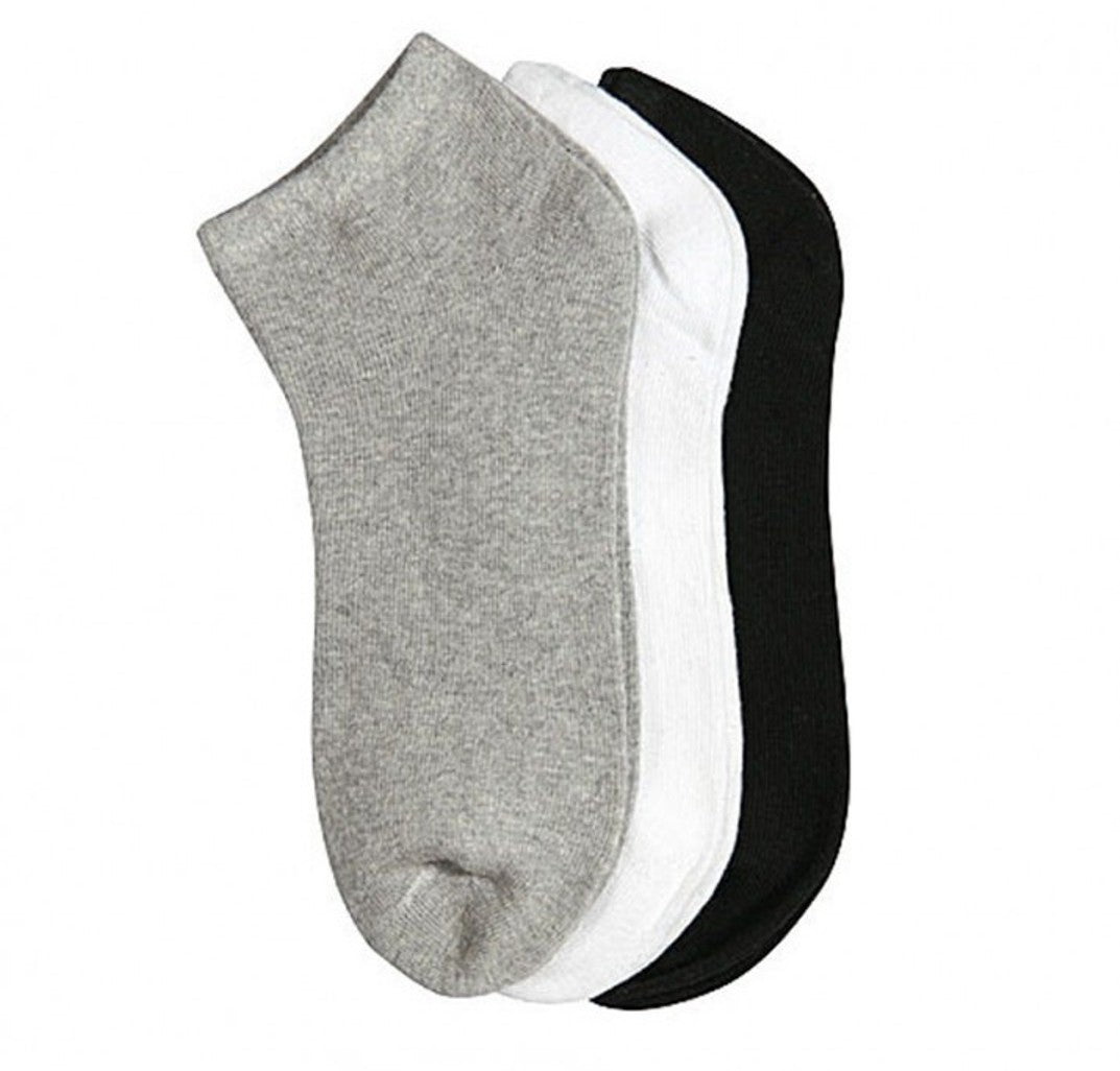 Kids Basic Solid Color Ankle Socks - Size 4-6